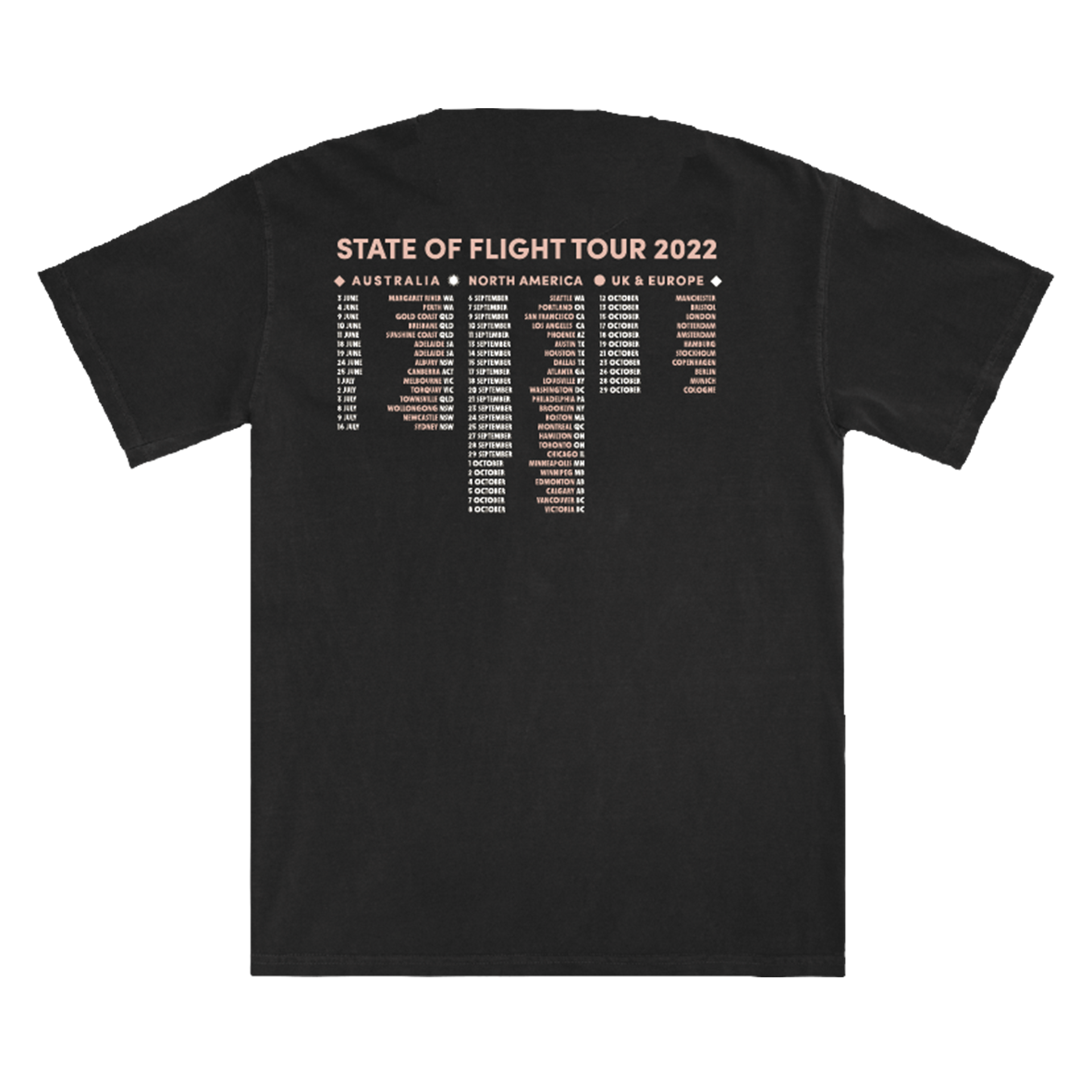 State of Flight Tour T-shirt - Black