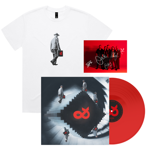 Tripping Red Vinyl + Walking Man Tee + Signed Photo
