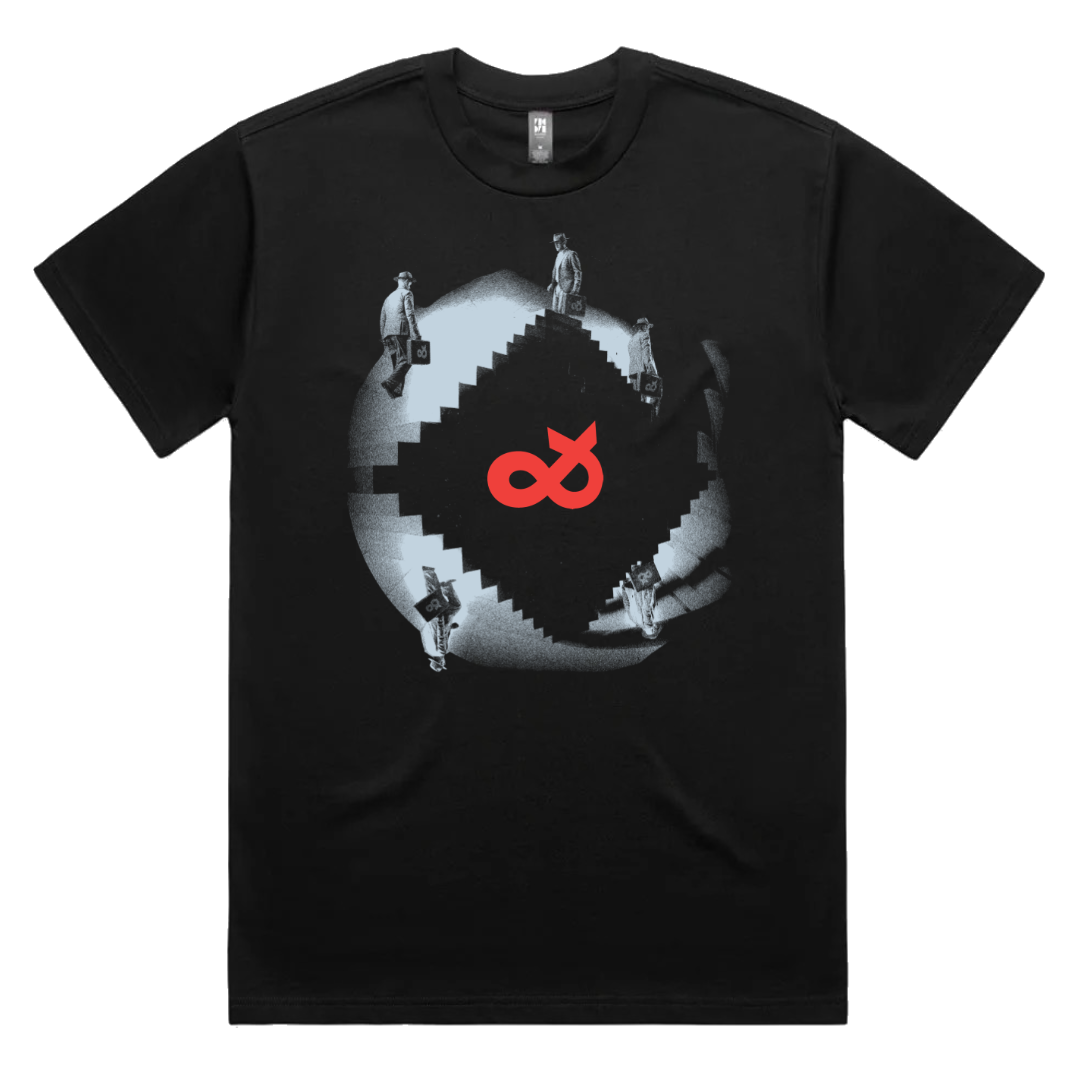 Tripping Over Time T-shirt - Black